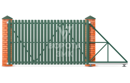 Откатные ворота 5500×2200 5,5 м ЗМК-7994