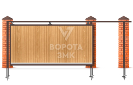 Откатные ворота 2200×3500 с приводом ЗМК-7102